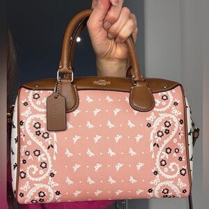 Coach Mini Bennett Butterfly Bandanna with card holder NWOT